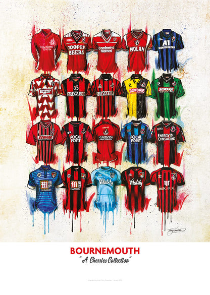 Bournemouth Shirts - A2 Signed Limited Edition Prints