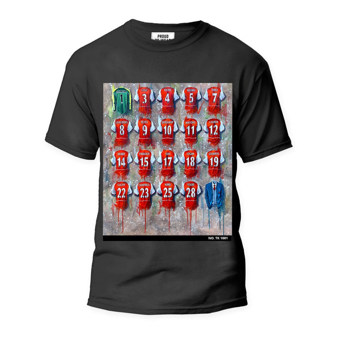 Arsenal Invincibles Collection T Shirt - Terry Kneeshaw Art