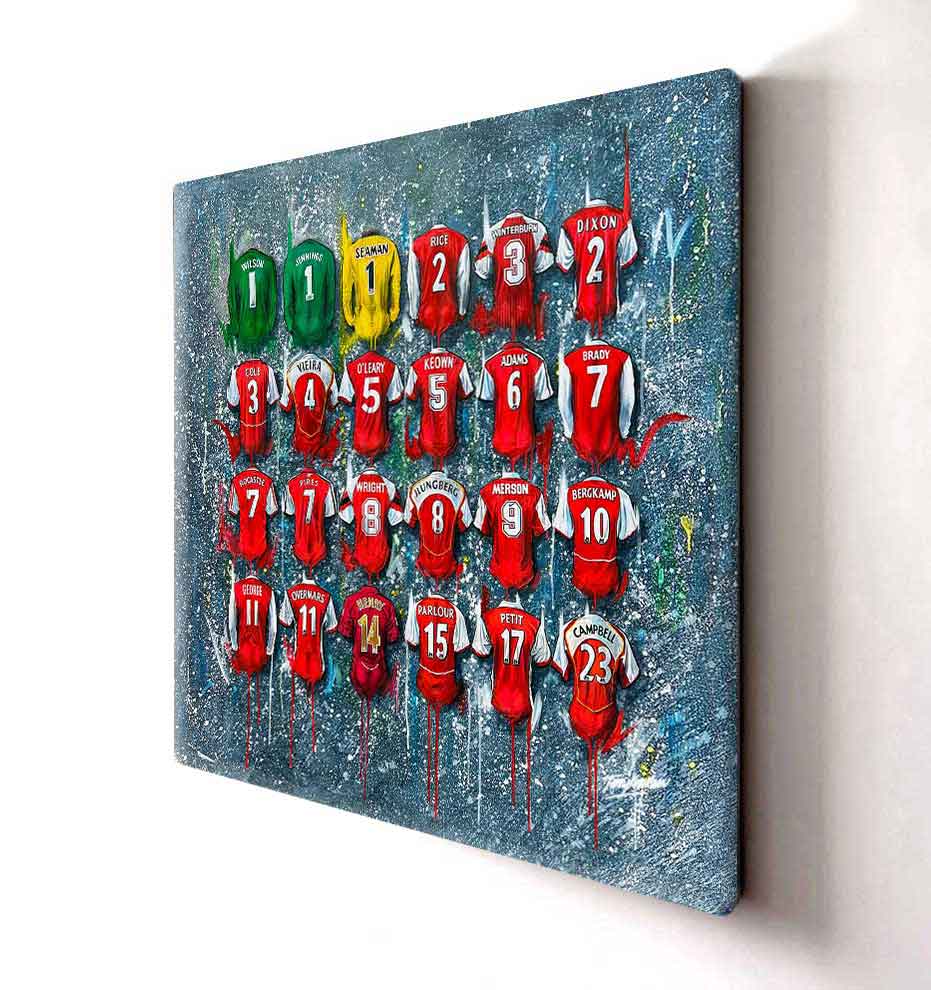 Arsenal The Gunners - A Legends Collection 20x20 Canvas - Terry Kneeshaw Art