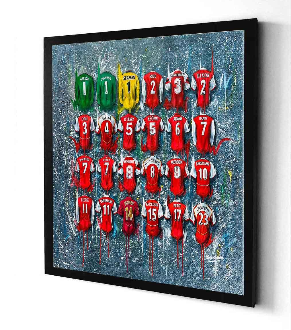 Arsenal The Gunners - A Legends Collection 20x20 Canvas - Terry Kneeshaw Art