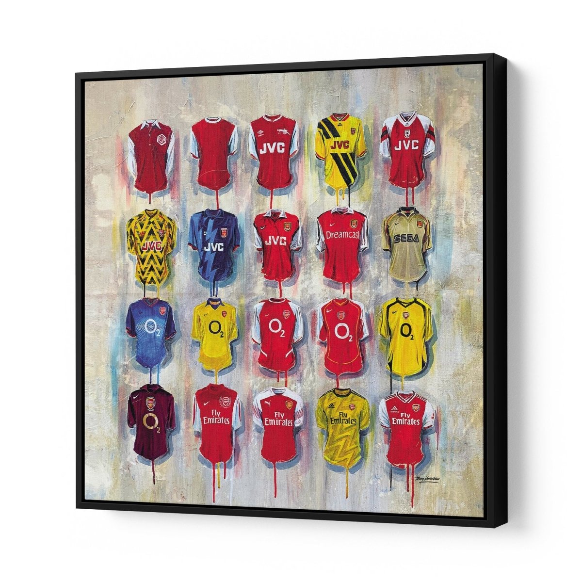 Arsenal Wall Art - A Gunners Collection 20x20 Canvas - Terry Kneeshaw Art