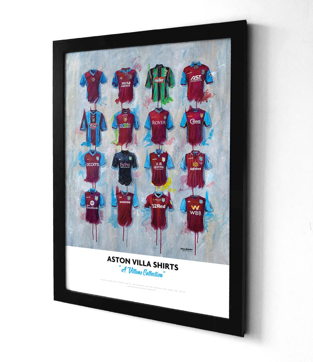 Aston Villa Limited Edition Print - A Villans Collection - Terry Kneeshaw Art