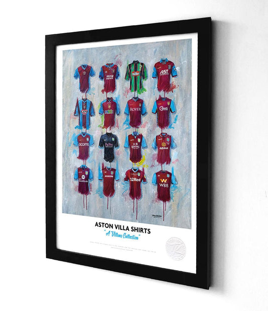 Aston Villa Shirts A3 - Terry Kneeshaw Art