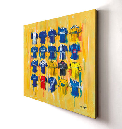 Birmingham City FC Shirts 20x20 Canvas - Terry Kneeshaw Art