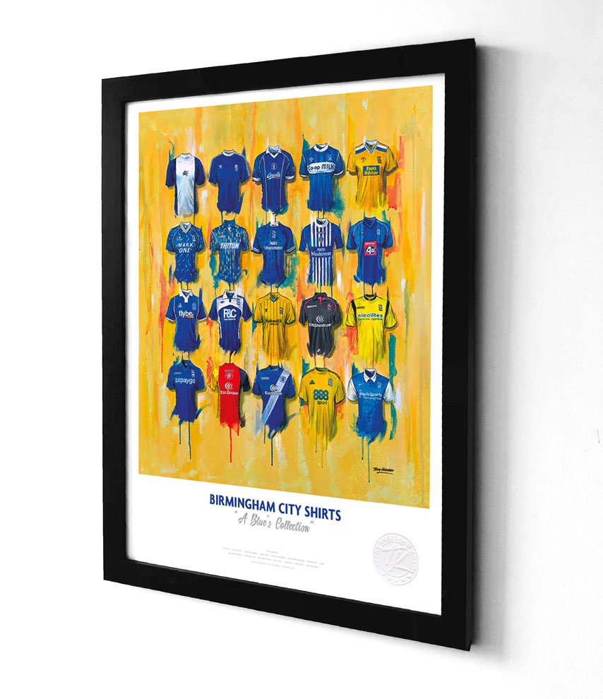 Birmingham City FC Shirts A3 - Terry Kneeshaw Art