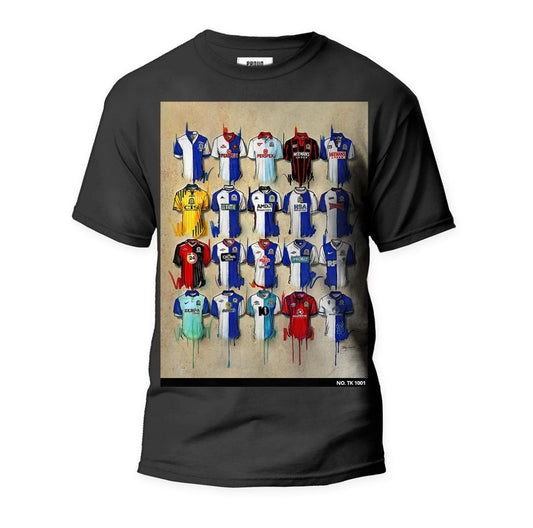 Blackburn - A Blue and Whites Collection T Shirt (Sale) - Terry Kneeshaw Art