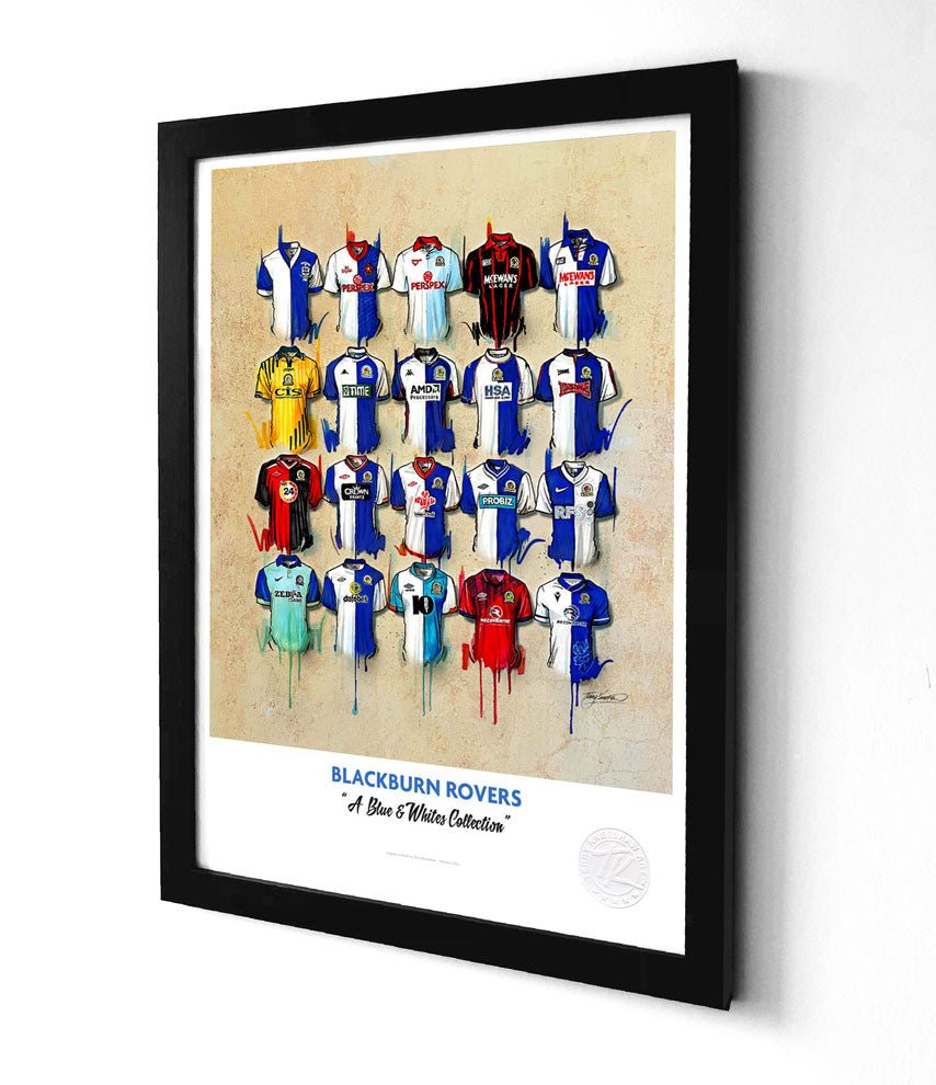 Blackburn Rovers Shirts FC A3 - Terry Kneeshaw Art