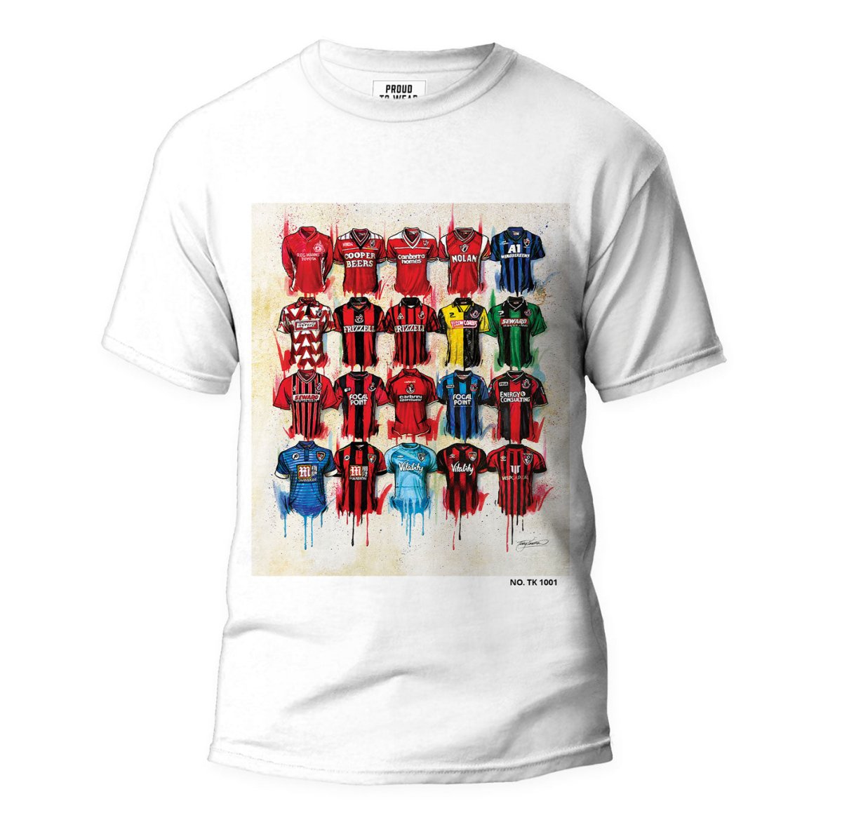 Bournemouth A Cherries Collection T Shirt - Terry Kneeshaw Art