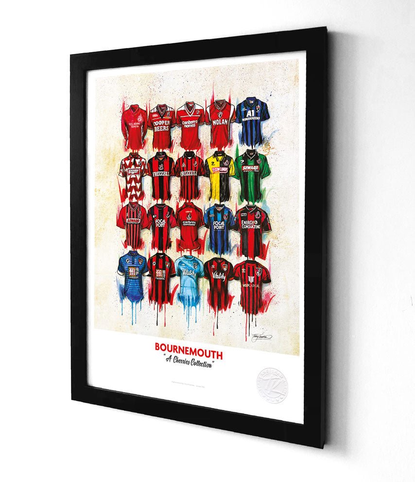 Bournemouth Shirts A3 - Terry Kneeshaw Art