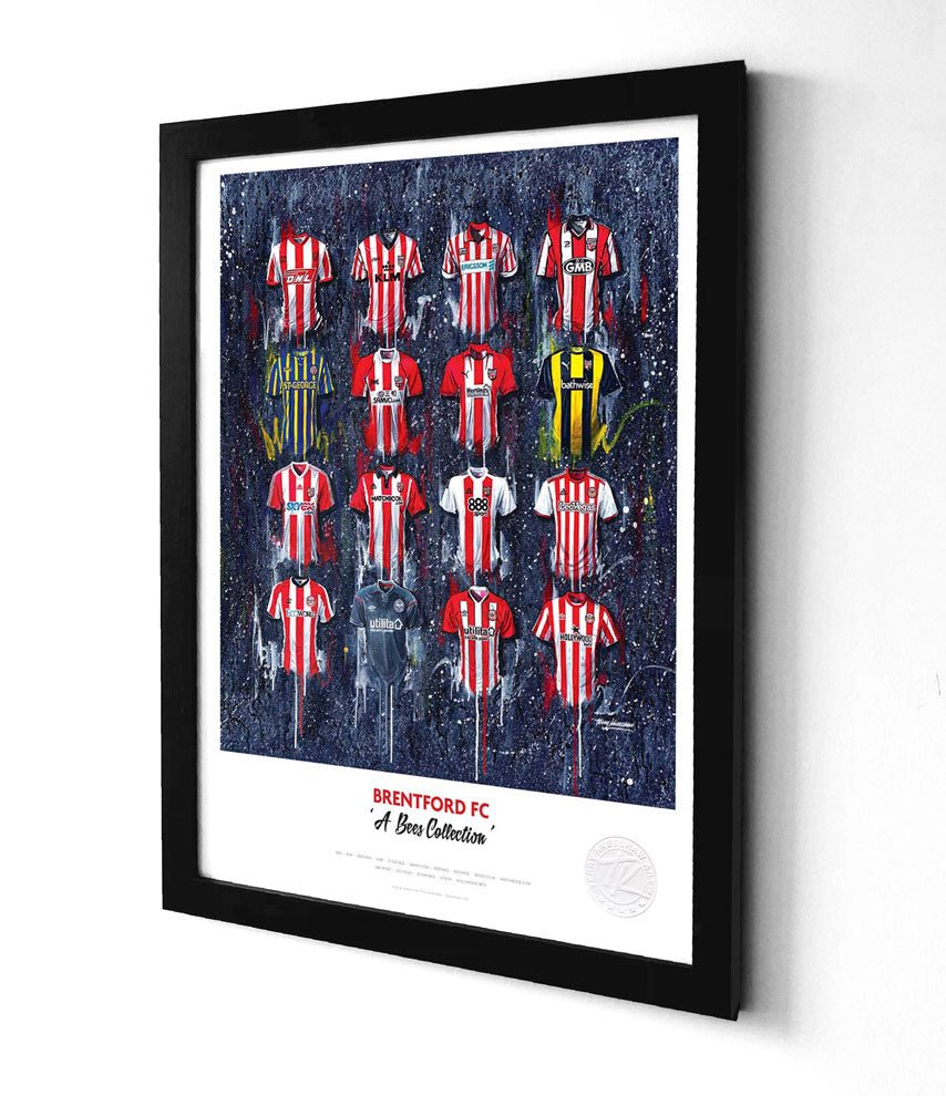 Brentford FC Shirts A3 - Terry Kneeshaw Art