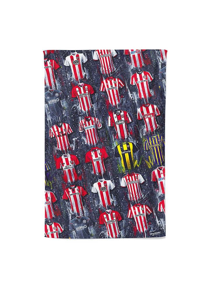 Brentford Shirts - A Bees Collection Tea Towel - Terry Kneeshaw Art