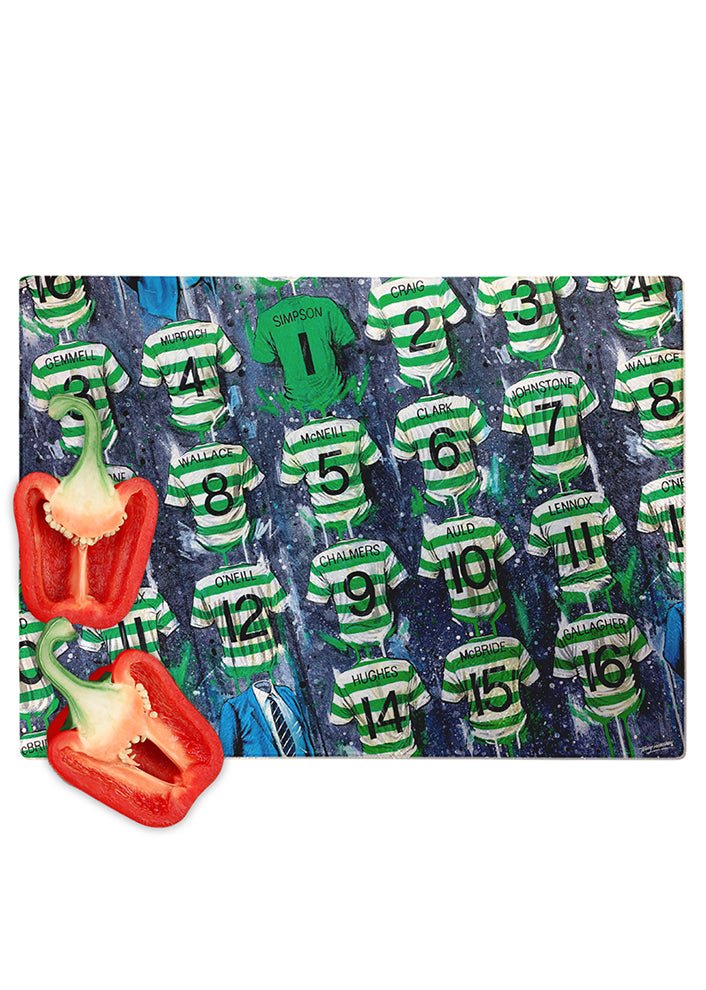 Celtic FC Shirts - The Lisbon Lions Collection Chopping Board - Terry Kneeshaw Art