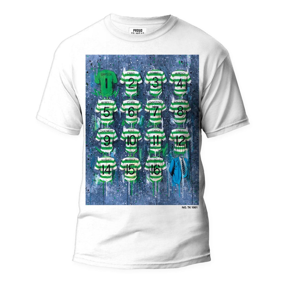 Celtic Lisbon Lions Collection T Shirt - Terry Kneeshaw Art