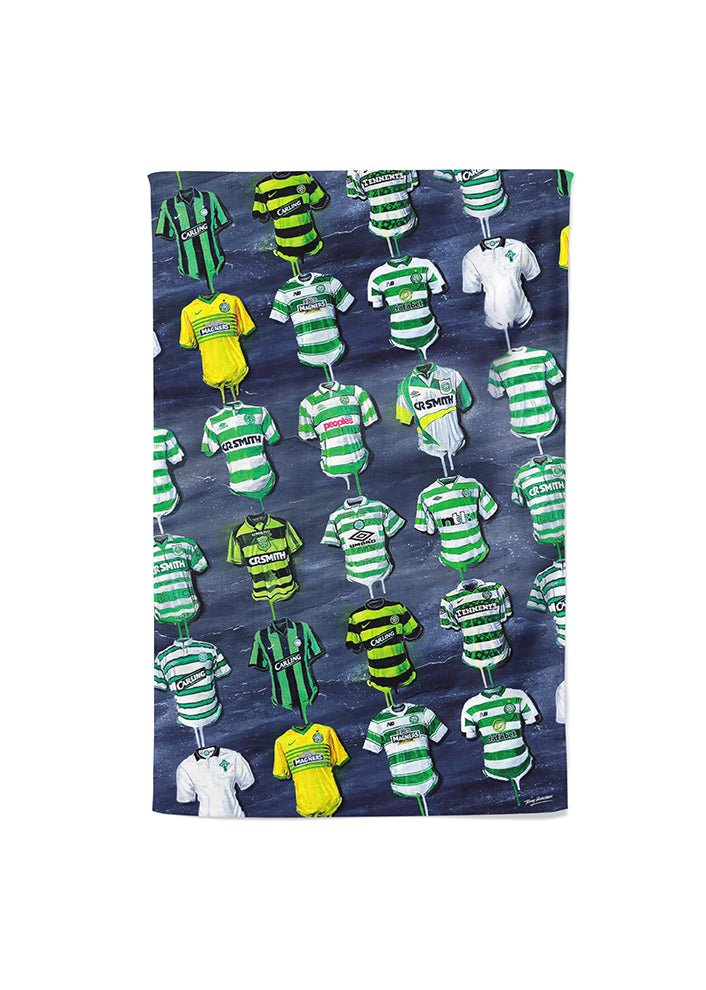 Celtic Shirts - A Hoops Collection Tea Towel - Terry Kneeshaw Art