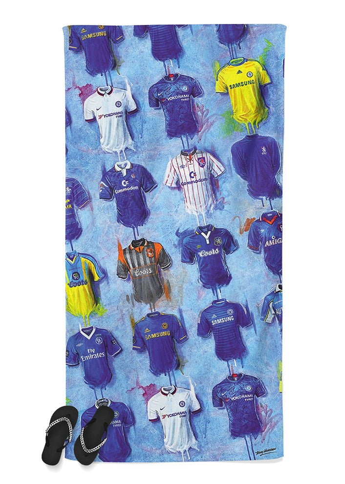 Chelsea Shirts - A Blue's Collection Beach Towel - Terry Kneeshaw Art