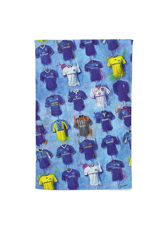 Chelsea Shirts - A Blue's Collection Tea Towel - Terry Kneeshaw Art