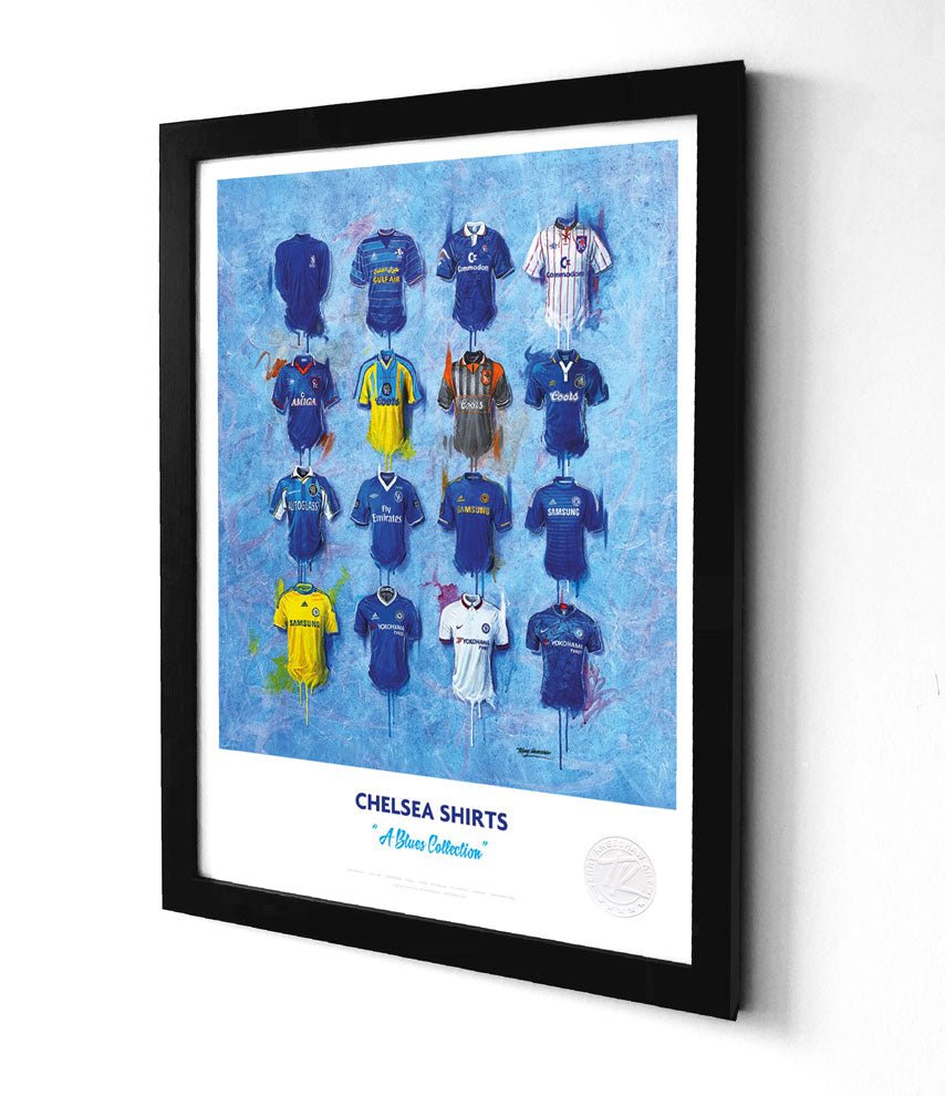 Chelsea Shirts A3 Print - Terry Kneeshaw Art