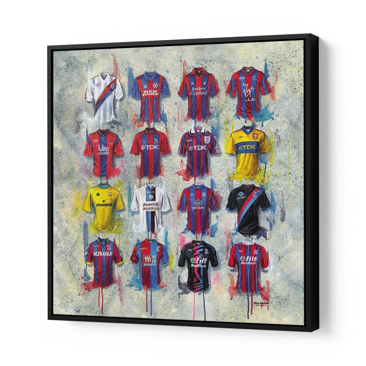 Crystal Palace Shirts Print 30x30 Canvas (Sale) - Terry Kneeshaw Art