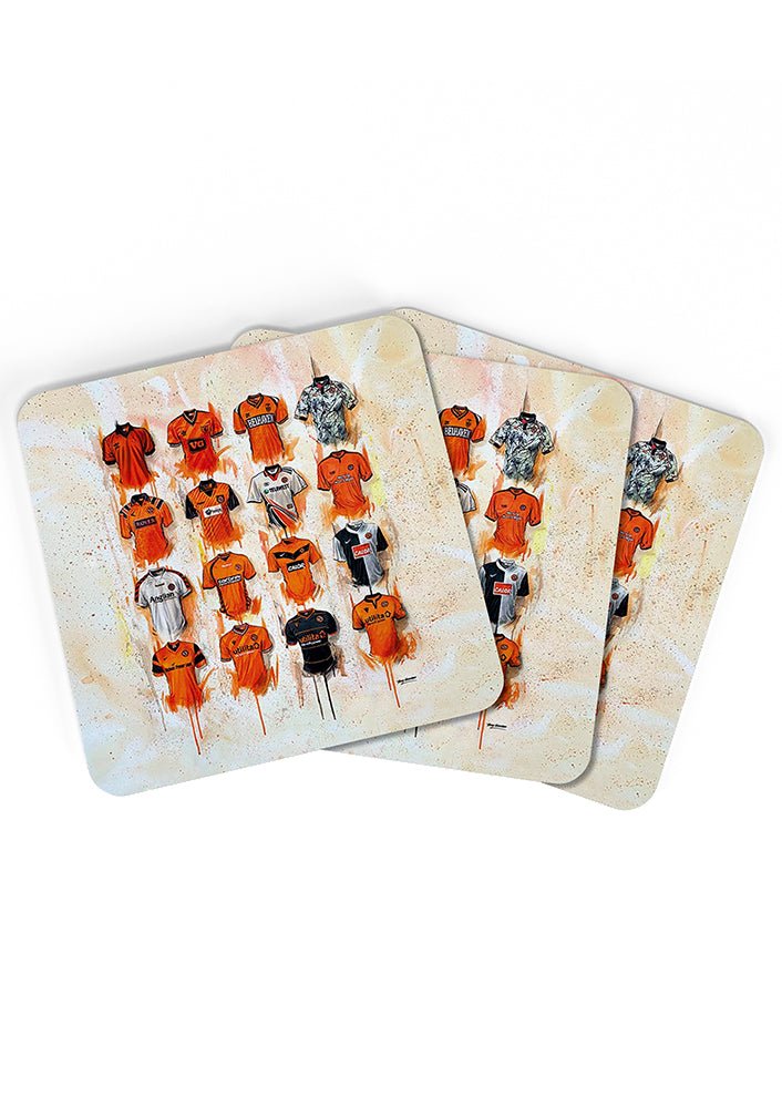 Dundee United FC Shirts - A Terror's Collection Coasters - Terry Kneeshaw Art