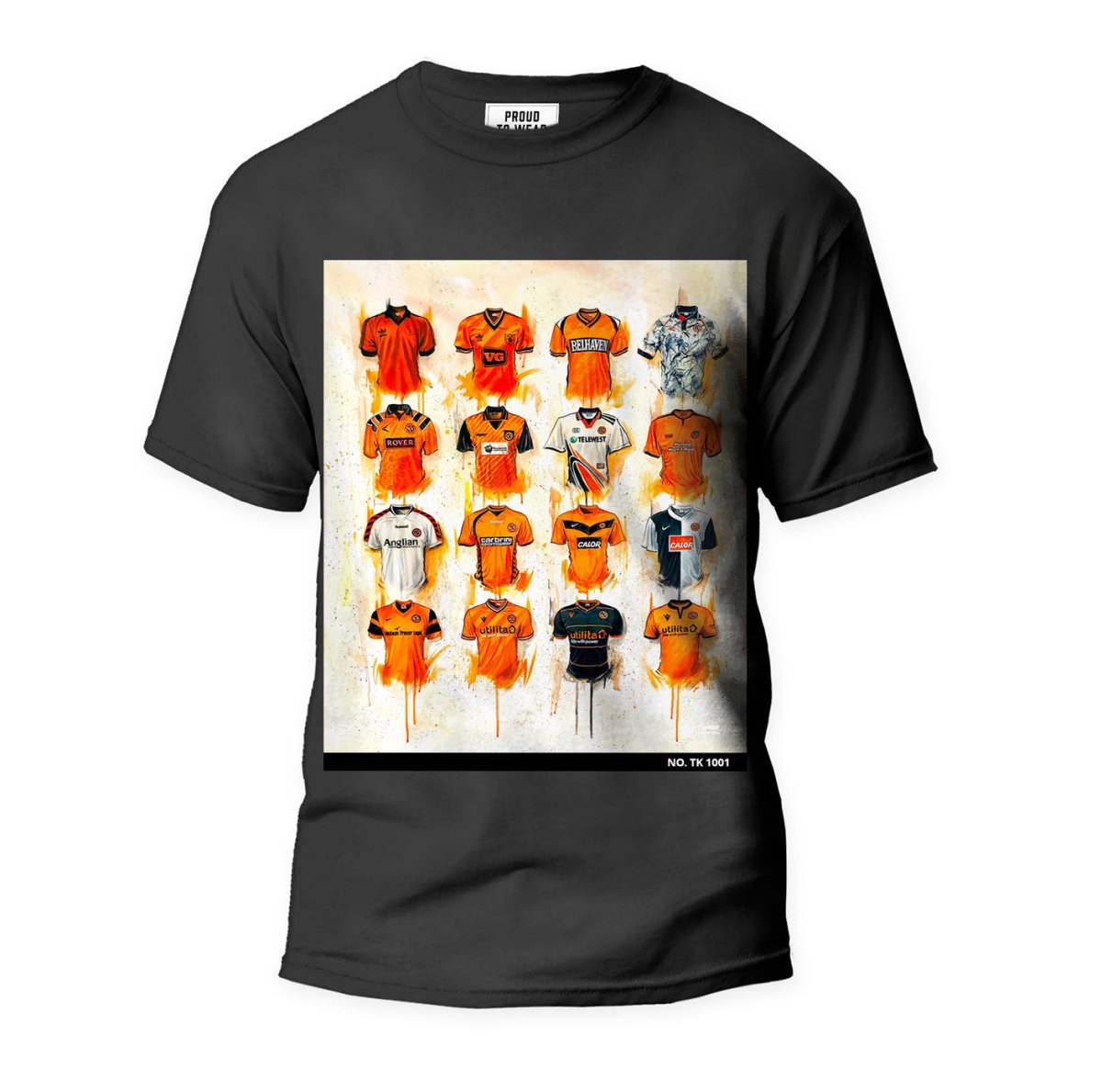 Dundee United FC Shirts - A Terrors Collection T Shirt - Terry Kneeshaw Art