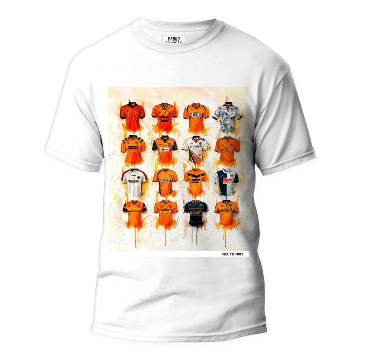 Dundee United FC Shirts - A Terrors Collection T Shirt - Terry Kneeshaw Art