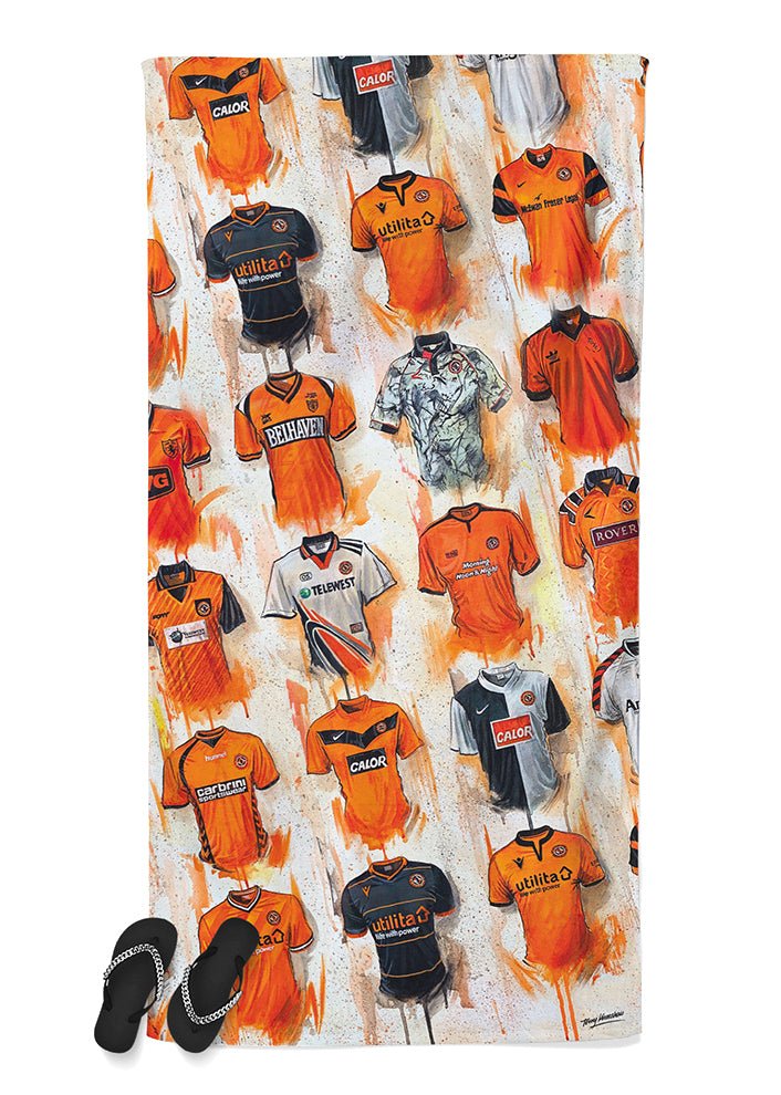 Dundee United Shirts - A Terror's Collection Beach Towel - Terry Kneeshaw Art