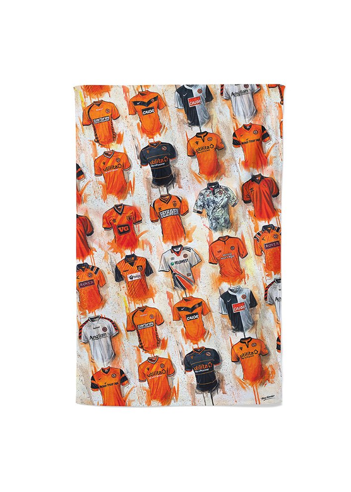 Dundee United Shirts - A Terror's Collection Tea Towel - Terry Kneeshaw Art