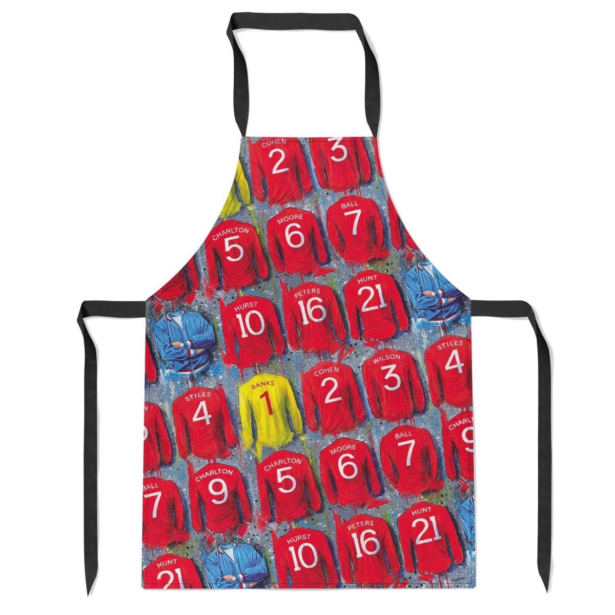 England 1966 Shirts - A World Cup Winner's Collection Apron - Terry Kneeshaw Art