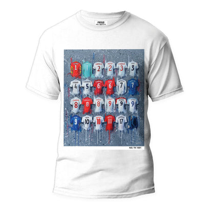 England FC 2000 - 2021 Shirts - T Shirt - Terry Kneeshaw Art