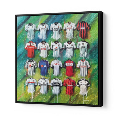 Fulham FC Shirts 20x20 Canvas - Terry Kneeshaw Art