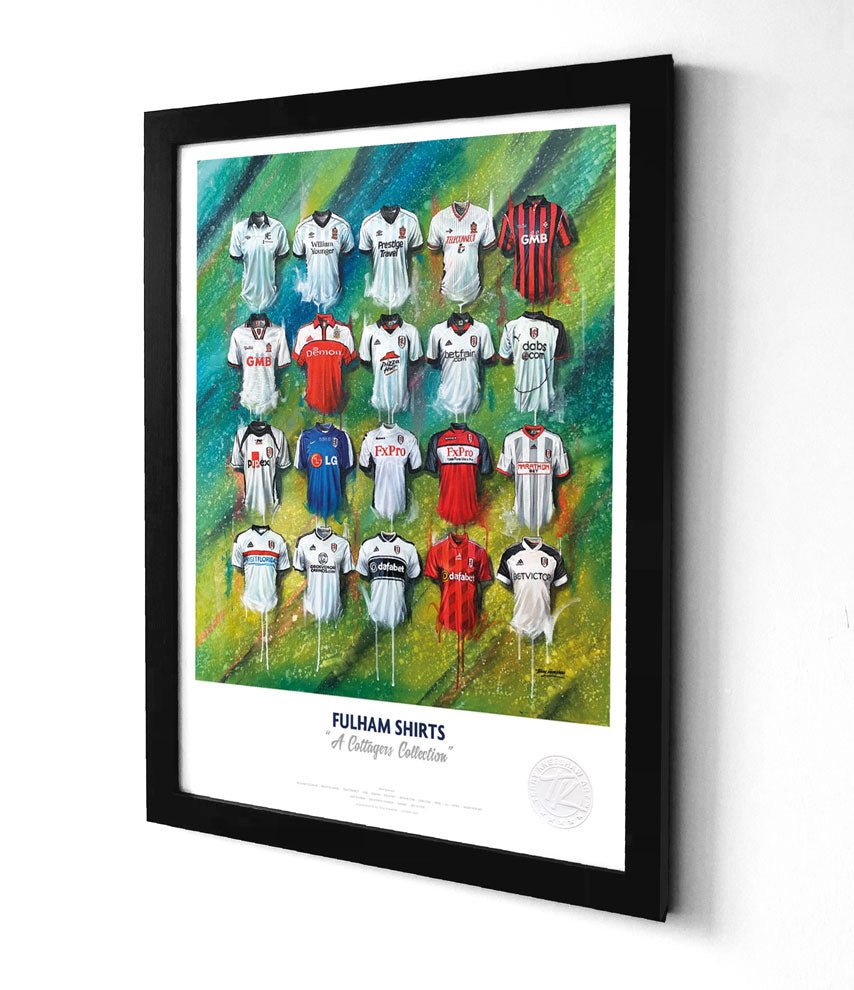 Fulham FC Shirts A3 - Terry Kneeshaw Art