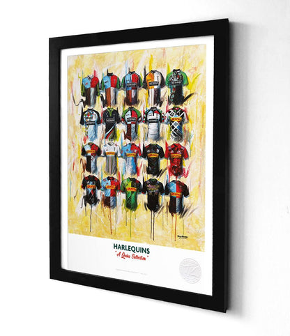 Harlequins Shirts A3 - Terry Kneeshaw Art