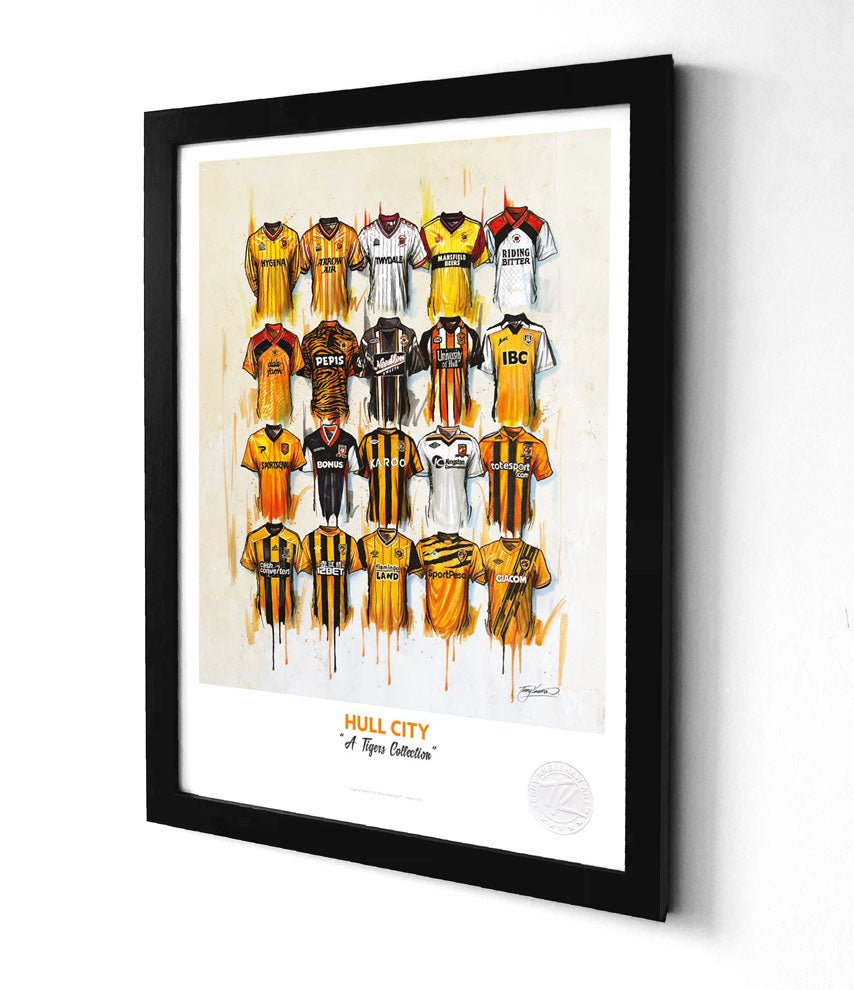 Hull City FC Shirts A3 - Terry Kneeshaw Art