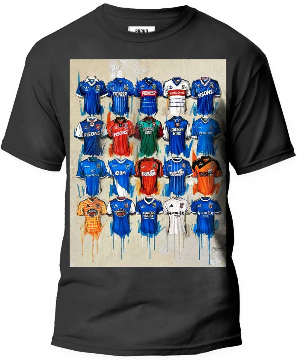 Ipswich Town - T Shirt - Terry Kneeshaw Art