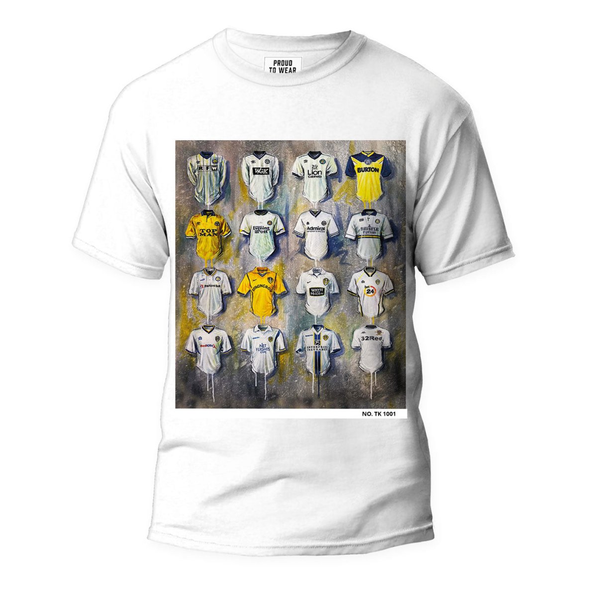 Leeds United FC Peacock Collection T Shirt - Terry Kneeshaw Art