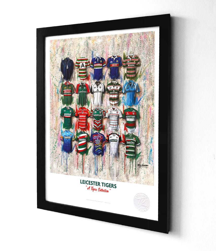 Leicester Tigers Shirts A3 - Terry Kneeshaw Art