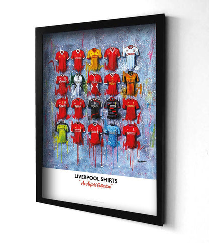 Liverpool FC Shirts - A2 Signed Limited Edition Personalised Prints - Terry Kneeshaw Art