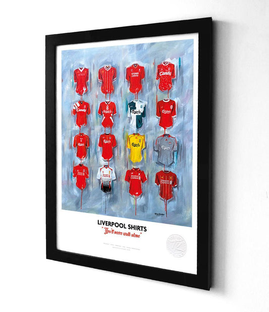 Liverpool FC Shirts A3 - Terry Kneeshaw Art