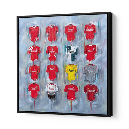 Liverpool FC Shirts YNWA 20x20 Canvas - Terry Kneeshaw Art