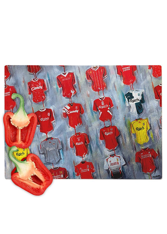 Liverpool FC Shirts - You'll Never Walk Alone Collection Chopping Board - Terry Kneeshaw Art