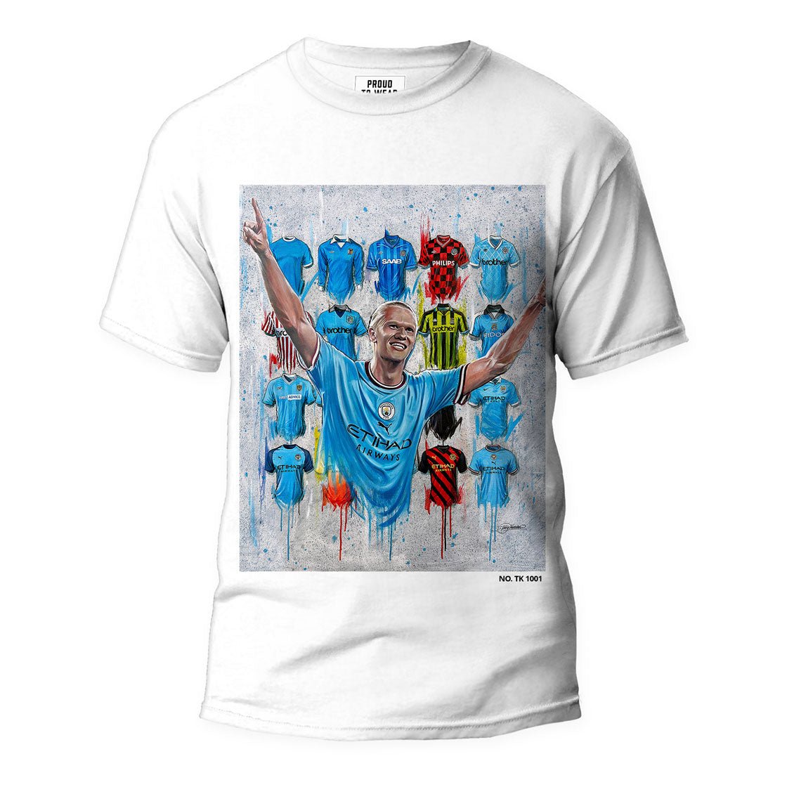 Man City Record Breaker - T Shirt - Terry Kneeshaw Art