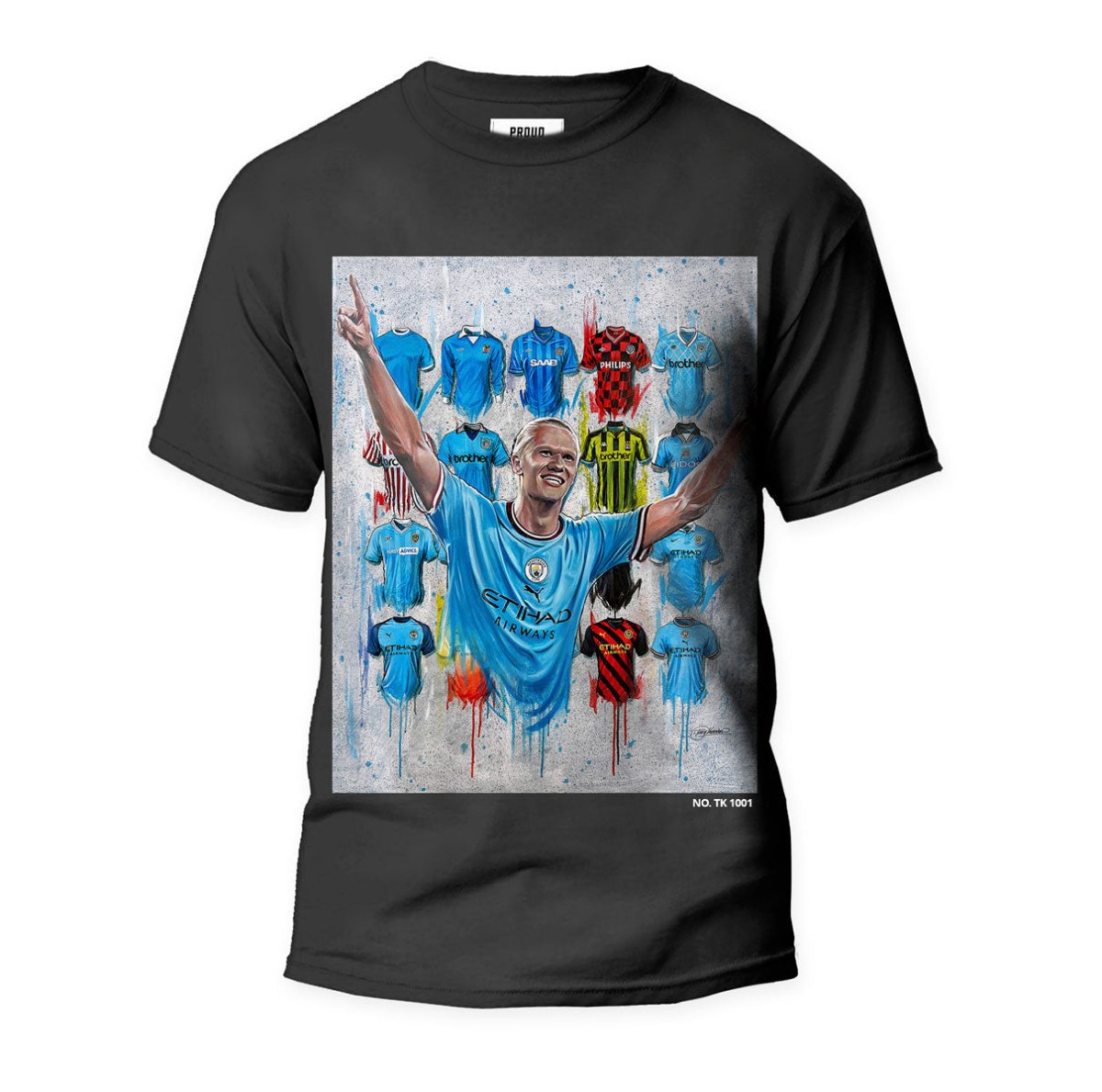 Man City Record Breaker - T Shirt - Terry Kneeshaw Art