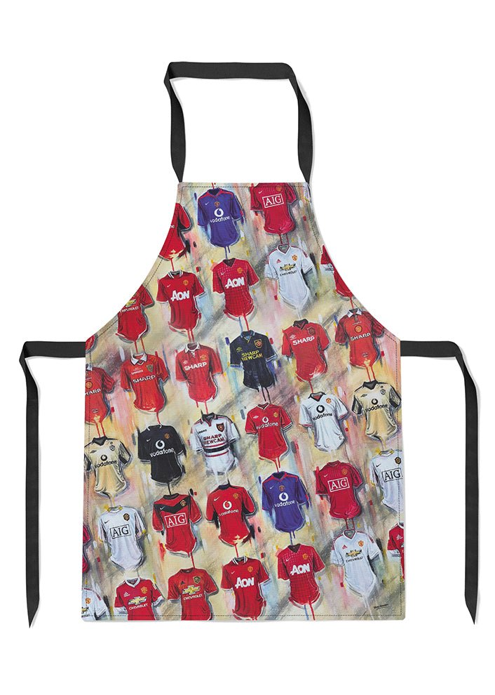 Man United Shirts - A Red Devils Collection Apron - Terry Kneeshaw Art