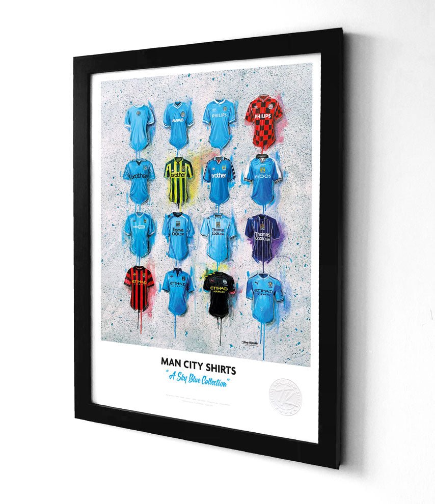 Manchester City FC Shirts A3 - Terry Kneeshaw Art