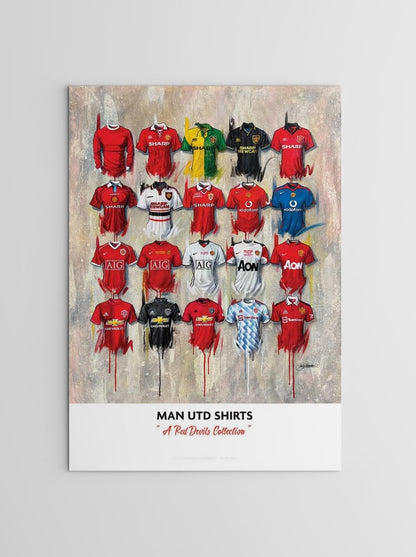 Manchester United FC 2022 A2 Signed Limited Edition Personalised Prints - Terry Kneeshaw Art