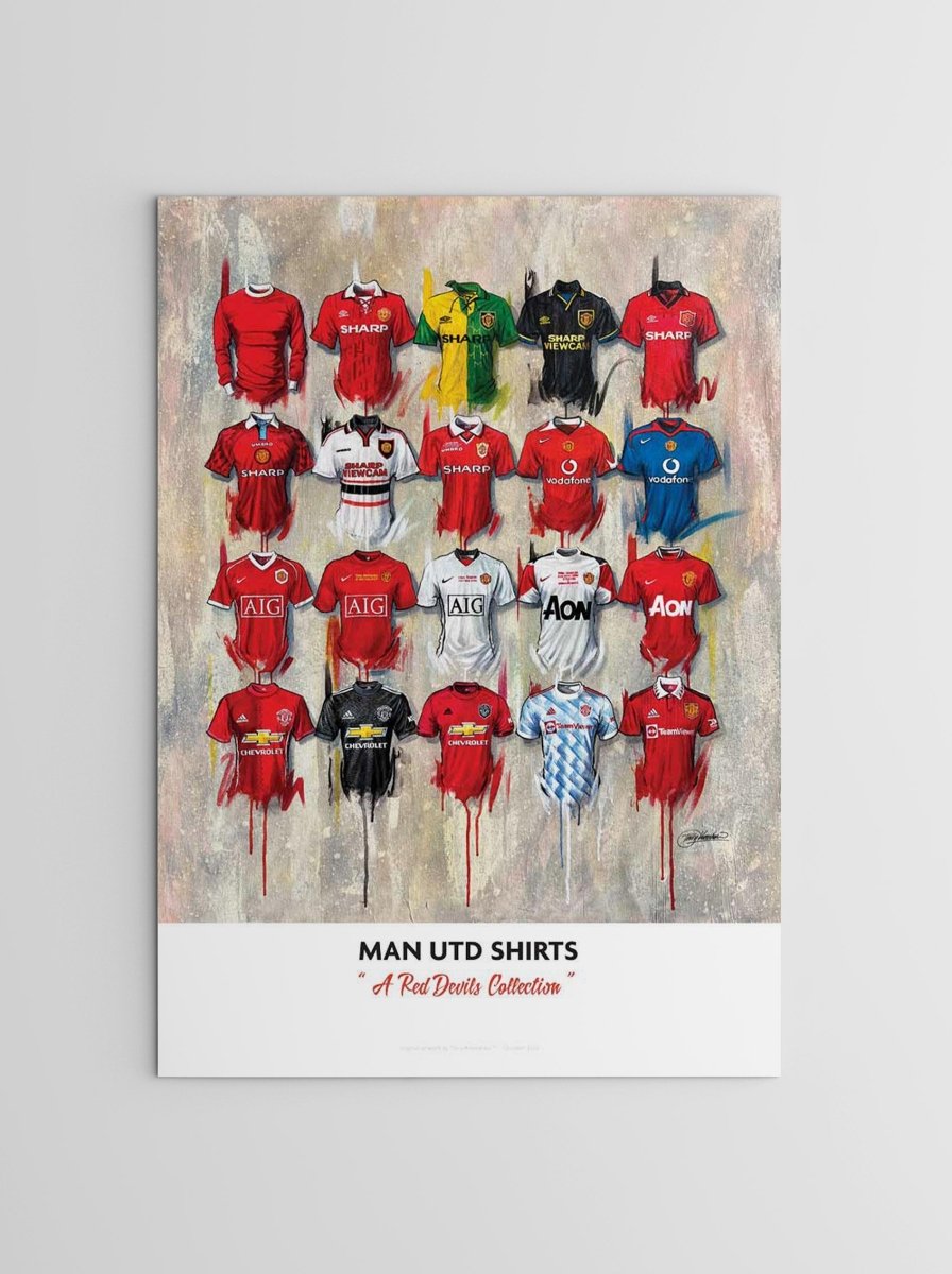 Manchester United FC A2 Signed Limited Edition Prints - Terry Kneeshaw Art