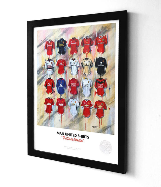 Manchester United FC Shirts A3 - Terry Kneeshaw Art