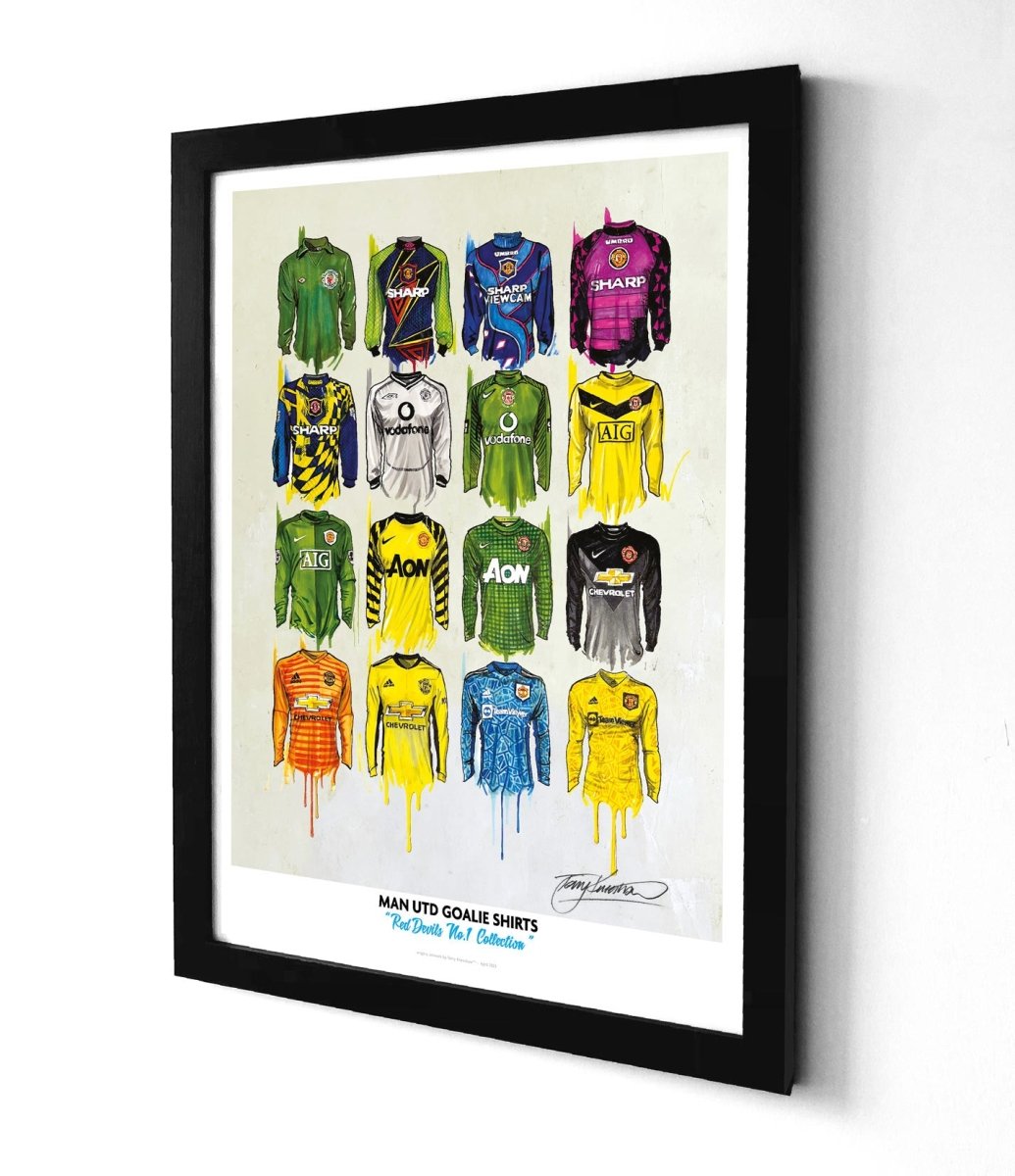 Manchester United Goal Keeper Shirts - Terry Kneeshaw Art