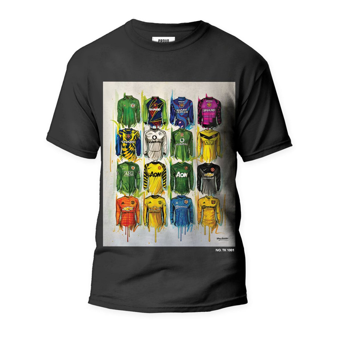 Manchester United Goal Keeper Shirts - T Shirt - Terry Kneeshaw Art