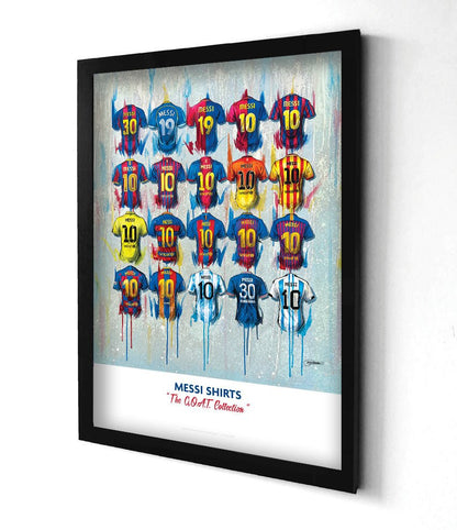 Messi - A Goat Collection A2 Signed Limited Edition Personalised Prints - Terry Kneeshaw Art